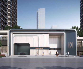 Modern Appearance Of Commercial Building-ID:814466952
