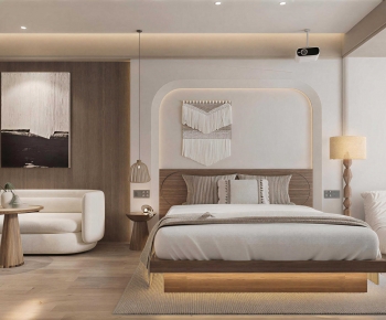 Wabi-sabi Style Bedroom-ID:107560255