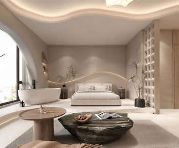 Wabi-sabi Style Bedroom-ID:582226049