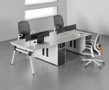 Modern Office Desk And Chair-ID:377284055