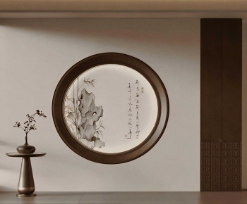 New Chinese Style TV Wall-ID:240290296