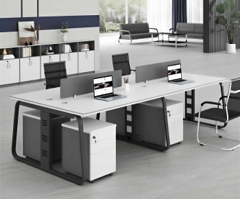 Modern Office Desk And Chair-ID:552537927