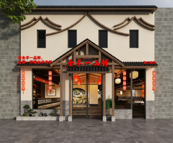 New Chinese Style Facade Element-ID:904788976