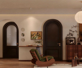 Wabi-sabi Style A Living Room-ID:909924984