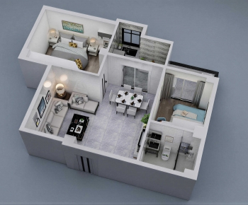 Modern A Bird's-eye View Of Home Decoration-ID:486152898