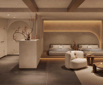 Wabi-sabi Style Guest Room-ID:520592934