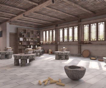 New Chinese Style Exhibition Hall-ID:985733991
