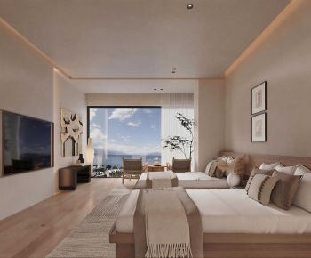 Wabi-sabi Style Guest Room-ID:880397083
