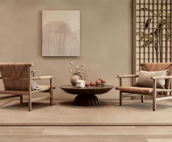 Wabi-sabi Style Lounge Chair-ID:845778948