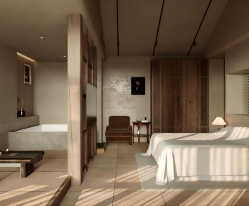 Wabi-sabi Style Guest Room-ID:983261117