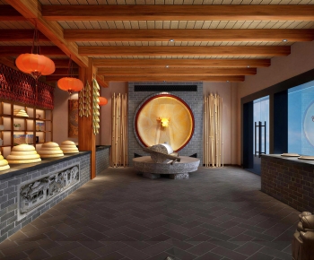 New Chinese Style Exhibition Hall-ID:295789224