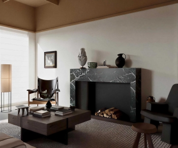 Wabi-sabi Style A Living Room-ID:622885949