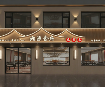 New Chinese Style Facade Element-ID:404301888