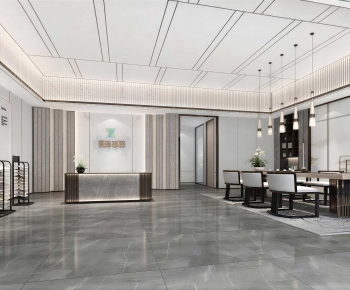 New Chinese Style Office Reception Desk-ID:786595116