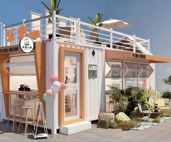 Industrial Style Appearance Of Commercial Building-ID:557683941