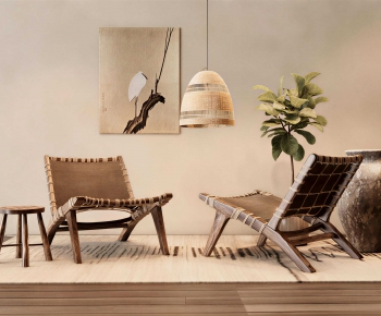 Wabi-sabi Style Lounge Chair-ID:105217934
