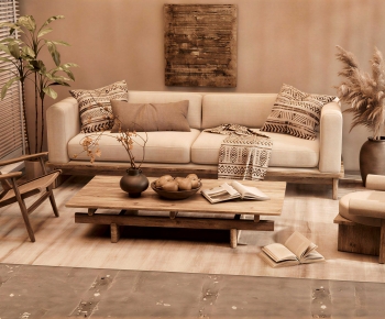 Wabi-sabi Style Sofa Combination-ID:814410927