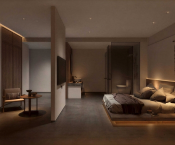 Wabi-sabi Style Guest Room-ID:789864062