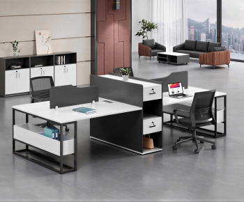 Modern Office Desk And Chair-ID:448718071