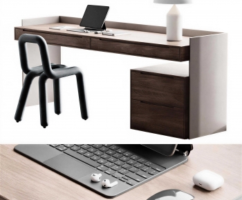 Modern Computer Desk And Chair-ID:725476033