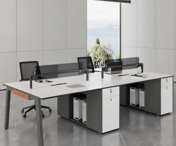 Modern Office Desk And Chair-ID:209580902