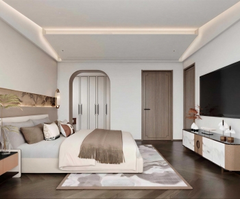 New Chinese Style Bedroom-ID:742324116