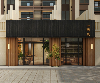 New Chinese Style Facade Element-ID:373251912