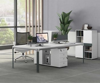 Modern Office Desk And Chair-ID:526700022