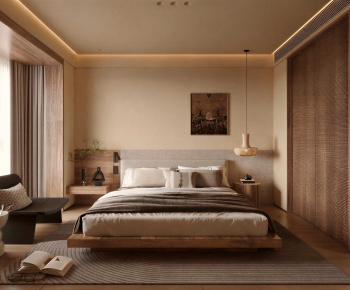 Wabi-sabi Style Bedroom-ID:369726908