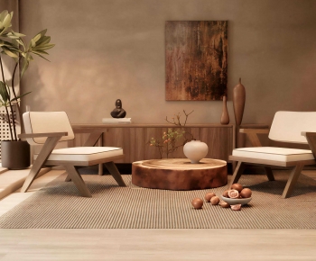 Wabi-sabi Style Lounge Chair-ID:942882062