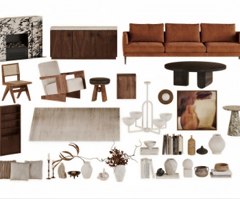 Wabi-sabi Style Sofa Combination-ID:245358968