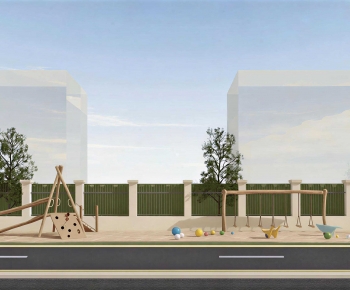 Modern Outdoor Space In Kindergarten-ID:201320677