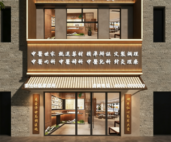 New Chinese Style Facade Element-ID:518481972