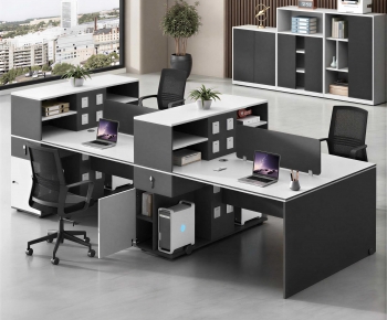 Modern Office Desk And Chair-ID:998339895