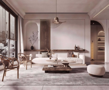 Wabi-sabi Style A Living Room-ID:829114914