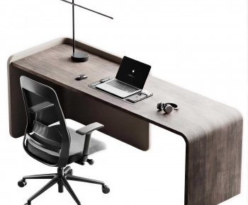 Modern Office Desk And Chair-ID:889631994
