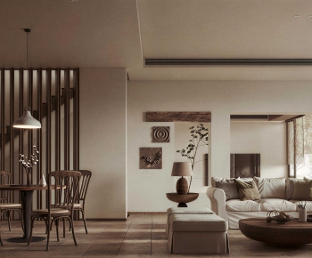 Wabi-sabi Style A Living Room-ID:727015022