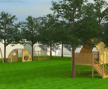 Modern Outdoor Space In Kindergarten-ID:860377075