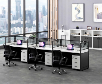 Modern Office Desk And Chair-ID:695285081