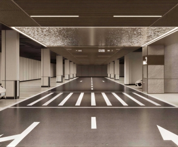 Modern Underground Parking Lot-ID:807702064