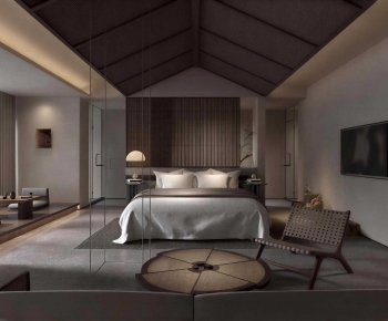 Wabi-sabi Style Bedroom-ID:919786937