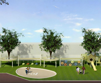 Modern Outdoor Space In Kindergarten-ID:194993975
