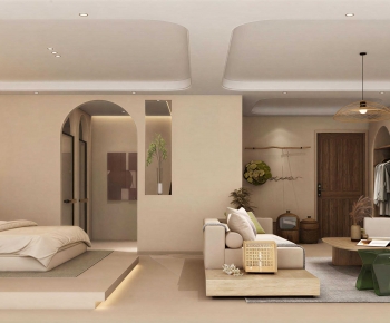 Wabi-sabi Style Guest Room-ID:861334099