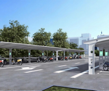 Modern Outdoor Parking Lot-ID:819514994