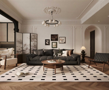 French Style A Living Room-ID:641511924