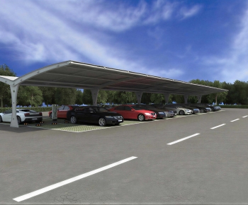 Modern Outdoor Parking Lot-ID:357450968