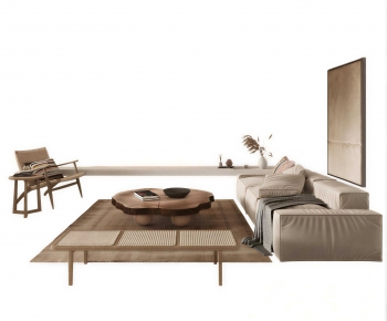 Wabi-sabi Style Sofa Combination-ID:256975893
