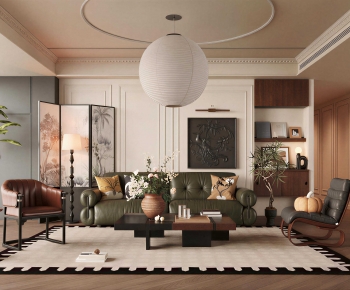 French Style A Living Room-ID:612138998
