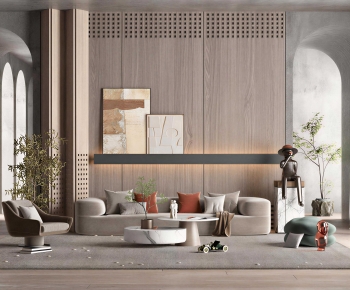 Wabi-sabi Style A Living Room-ID:737965119