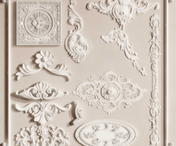 French Style Plaster Carved Top Plate-ID:254158025